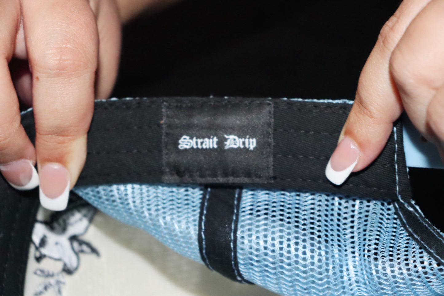 STRAIT DRIP "SD" TRUCKER HAT SKY BLUE