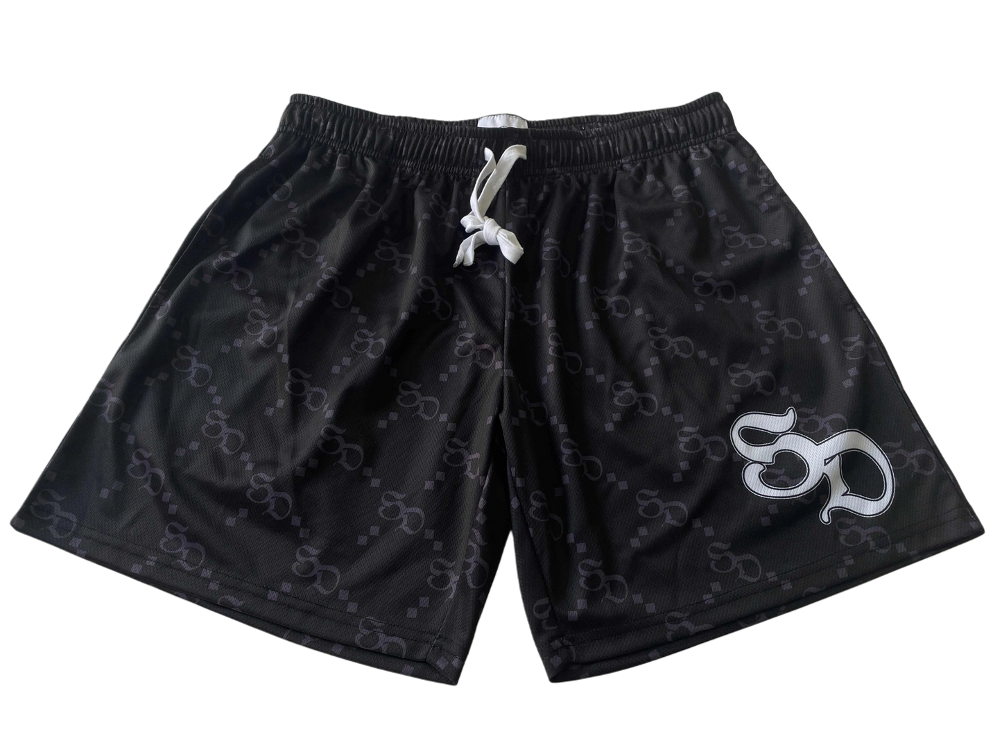 STRAIT DRIP - Black SD Logo Shorts