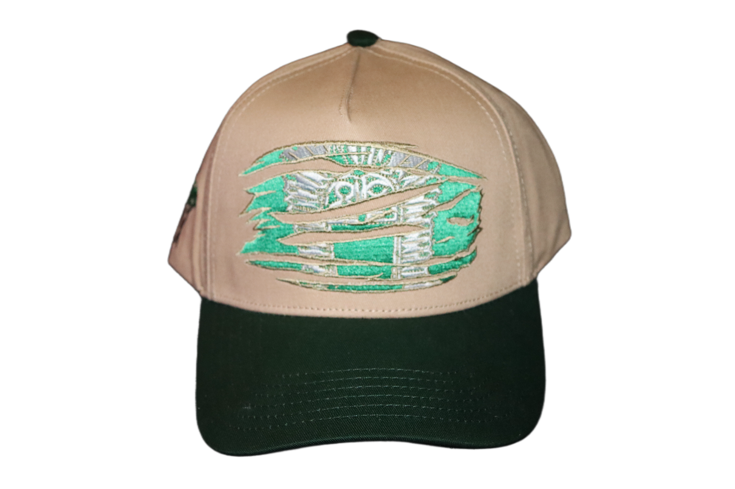 STRAIT DRIP SNAPBACK - TAN/GREEN